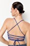 Cobalt Blue Crop Lined Woven Bustier TPRSS21BS0009 - 2