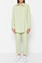 Green Woven Cotton Shirt-Trousers Set TCTSS23US00065 - 4