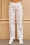 Valentin White Loose Palazzo Wideleg Jean Power Lycra Women's High Waist Recovery - 5