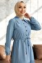 Betty Baby Collar Denim Dress - Light Blue - 3