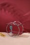 Round Silver Mirrored Coffee Side Serving Tray Gift Decoration Treat Organizer MDF Wood 26cm - 5