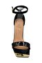 Women's Single Strap Patent Leather Heeled Shoes - 3