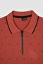 Slim Fit Polo Neck Cotton Combed T-Shirt - 6