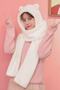 Hooded Plush Beanie Scarf Welsoft Fleece Neck Collar Shawl Windproof Ear Hat - 4