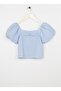Plain Blue Girl's Blouse 3skg60013aw