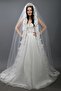 Long Lace Wedding Dress Veil 220 Cm White Color with Comb