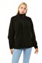 Women's Black Fleece with Zippered Stand Collar