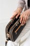 Women's Black Camel Shoulder Bag - 4