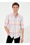 Orange Men's Shirt - Buttoned Collar, Pinusmuga
