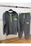 Boy's Gray Color Ribbed Winter Double Suit - 2
