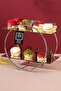 Round Silver Mirrored Coffee Side Serving Tray Gift Decoration Treat Organizer MDF Wood 26cm
