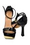Women's Single Strap Patent Leather Heeled Shoes - 2