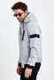 Men's Gray Print Detail Embroidered Water Repellent Seasonal Spring Jacket Coat - 6