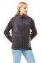 Boydan Zippered Women's Gray Fleece with Stand Collar