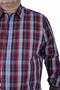 Large Size Men's Shirt Estacional 23373 Navy Blue - 3