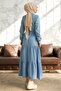 Betty Baby Collar Denim Dress - Light Blue - 4