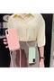 Compatible with Galaxy S21 Fe Silicone Case with Drawstring Neck Strap Velvet Inner Surface Epiphany Case Pink - 3