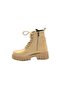Women's Wrinkled Patent Leather Zippered Lace up Boots - 4