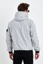 Men's Gray Print Detail Embroidered Water Repellent Seasonal Spring Jacket Coat - 7