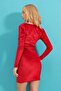 Velvet Lace Collar Mini Dress - 4