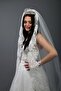 Long Lace Wedding Dress Veil 220 Cm White Color with Comb - 2