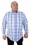 Large Size Men's Shirt Milagro 23371 Cobalt Blue