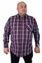 Large Size Men's Pocket Shirt Estacional 23372 Navy Blue