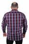 Large Size Men's Pocket Shirt Estacional 23372 Navy Blue - 2