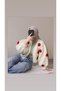 Strawberry Wool Cardigan, Crop Cardigan, Strawberry Crop Cardigan, Knitted Cardigan, Handmade Cardigan