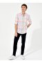 Orange Men's Shirt - Buttoned Collar, Pinusmuga - 4