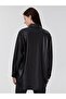 Leather Look Oversize Shirt U.sleeve - 4