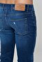 Medium Blue Slim Buttoned Trousers with Patch Detail E 4405-006 - 5