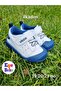 Oli Orthopedic Unisex White Navy Blue Baby First Step Shoes