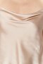 Beige Woven Straps Lace Collar Satin Blouse TWOSS19BB0161 - 4
