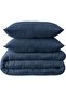 Muslin Duvet Cover Set Double Size 200X220Cm 100% Organic Cotton Blue Soft Textured 4 Layers Without Sheets - 3
