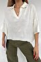 Women's White Polo Neck Oversize Knitwear Blouse - 5