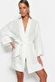 Plaj Giyim Beyaz Dokuma Kuşaklı Mini Kimono&Kaftan TBESS23KM00080 - 3