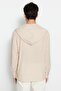 Beige Oversize Fit Textured Hooded Shirt TMNSS23GO00074 - 5