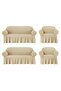 Bürümcük Sofa Seats Cover Beige Color Maxi Set 3+3+1+1 Flexible Elastic Sofa Bed Set Cover