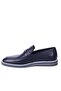 Men's Navy Blue Genuine Leather Loafer Shoes 493 - 4