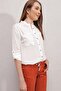 3619 Lace Front Shirt - Ecru - 4