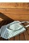 حقيبة قماش معززة باللون الأخضر من Fimu Gingham - 4