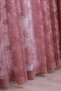 Damaks Ottoman Pattern Pink-Dry Rose Knitted Wrinkle-Free 1-3 Close Pleated Tulle Curtain - 2