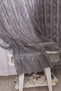 Damaks Ottoman Pattern Gray Knitted Wrinkle-Free 1-2.5 Medium Pleated Tulle Curtain - 3
