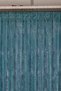 Damaks Ottoman Pattern Petrol Blue-turquoise Knitted Wrinkle-Free 1-3 Close Pleated Tulle Curtain - 4