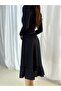 Crepe Fabric Midi Length Belted Long Sleeve Dress 113 Cm - 4
