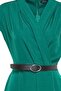 Emerald Green Belted Double-Breasted Collar Wide Leg Woven Jumpsuit TWOSS21TU0004 - 7