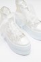 High Wedge Heeled Turtleneck Lace Wedding Dress Evening Dress Shoes - 3