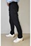 Men's Gabardine Navy Blue Slim Fit Sports Pants - 3