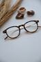 Unisex Vintage Glasses with Blue Light Protection - Clear Gold Leopard, New Season - 4